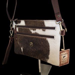 Brand New Genuine cowhide leather crossbody purse